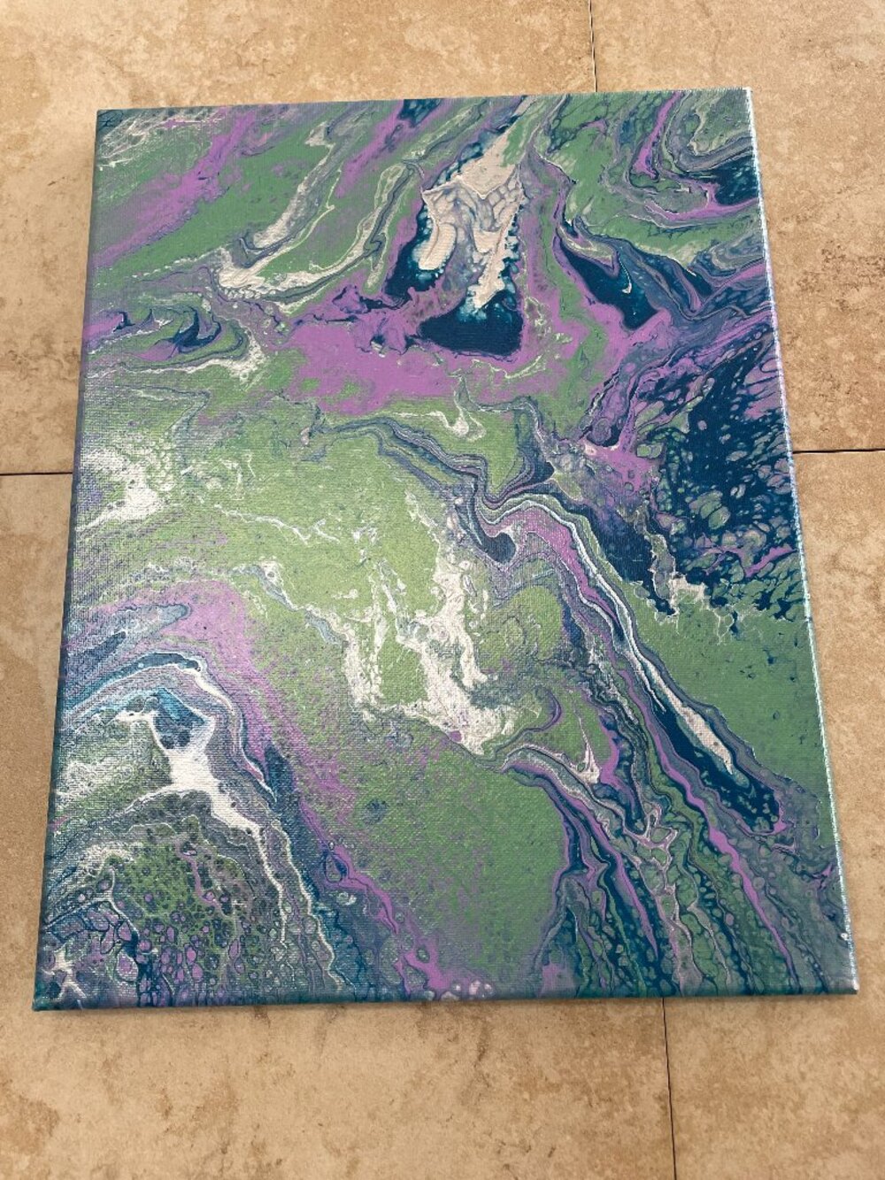11" x 14" fluid canvas painting